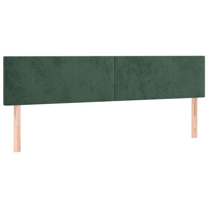 Tăblie de pat cu LED, verde închis, 180x5x78/88 cm, catifea - WALTI WALTI