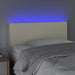 Tăblie de pat cu LED, crem, 80x5x78/88 cm, piele ecologică - WALTI WALTI