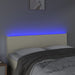 Tăblie de pat cu LED, crem, 144x5x78/88 cm, piele ecologică - WALTI WALTI