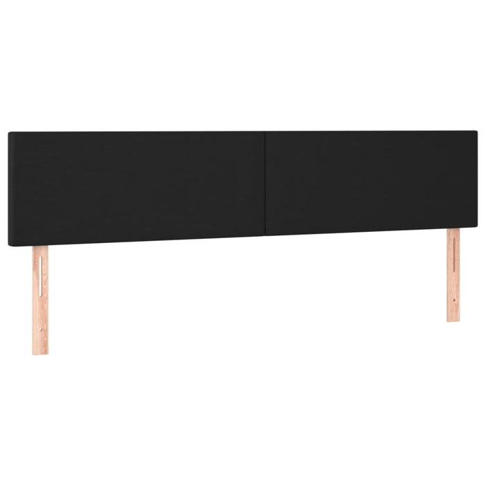 Tăblie de pat cu LED, negru, 160x5x78/88 cm, piele ecologică - WALTI WALTI