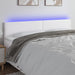 Tăblie de pat cu LED, alb, 160x5x78/88 cm, piele ecologică - WALTI WALTI