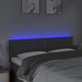 Tăblie de pat cu LED, gri închis, 144x5x78/88 cm, textil - WALTI WALTI