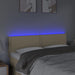 Tăblie de pat cu LED, crem, 144x5x78/88 cm, textil - WALTI WALTI