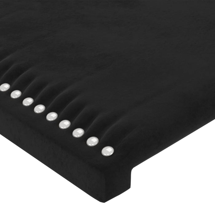 Tăblie de pat cu LED, negru, 80x5x78/88 cm, catifea - WALTI WALTI