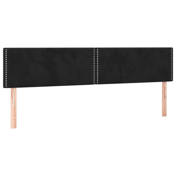 Tăblie de pat cu LED, negru, 160x5x78/88 cm, catifea - WALTI WALTI