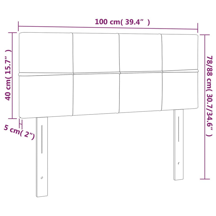Tăblie de pat cu LED, gri deschis, 100x5x78/88 cm, textil - WALTI WALTI
