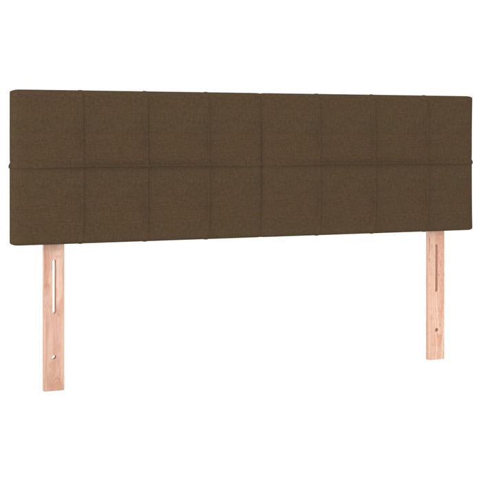Tăblie de pat cu LED, maro închis, 144x5x78/88 cm, textil - WALTI WALTI