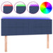 Tăblie de pat cu LED, albastru, 144x5x78/88 cm, textil - WALTI WALTI