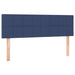 Tăblie de pat cu LED, albastru, 144x5x78/88 cm, textil - WALTI WALTI