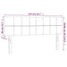 Tăblie de pat cu LED, albastru, 144x5x78/88 cm, textil - WALTI WALTI
