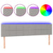 Tăblie de pat cu LED, gri deschis, 180x5x78/88 cm, textil - WALTI WALTI