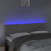 Tăblie de pat cu LED, gri deschis, 144x5x78/88 cm, catifea - WALTI WALTI