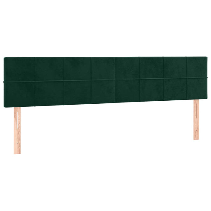 Tăblie de pat cu LED, verde închis, 160x5x78/88 cm, catifea - WALTI WALTI