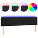 Tăblie de pat cu LED, negru, 180x5x78/88 cm, catifea - WALTI WALTI