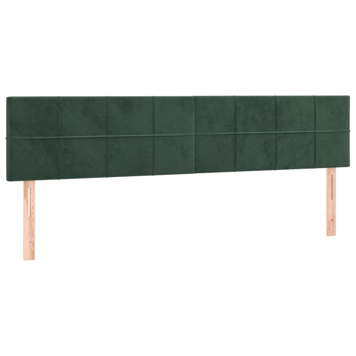 Tăblie de pat cu LED, verde închis, 180x5x78/88 cm, catifea - WALTI WALTI