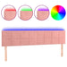 Tăblie de pat cu LED, roz, 200x5x78/88 cm, catifea - WALTI WALTI
