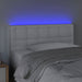 Tăblie de pat cu LED, alb, 90x5x78/88 cm, piele ecologică - WALTI WALTI