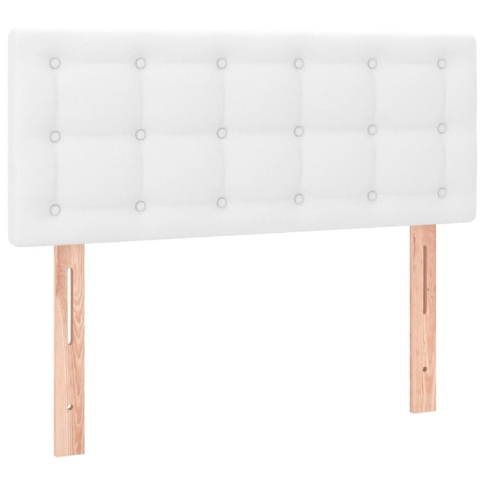 Tăblie de pat cu LED, alb, 90x5x78/88 cm, piele ecologică - WALTI WALTI