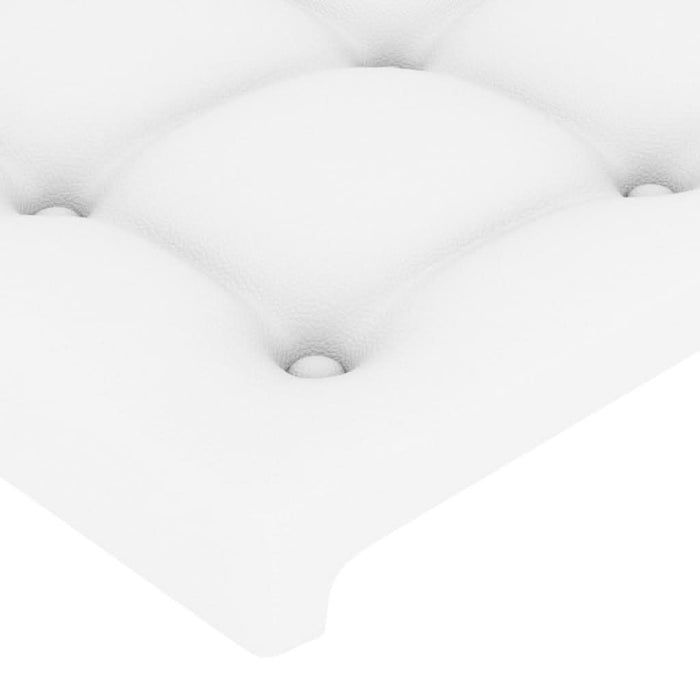 Tăblie de pat cu LED, alb, 90x5x78/88 cm, piele ecologică - WALTI WALTI