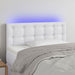 Tăblie de pat cu LED, alb, 90x5x78/88 cm, piele ecologică - WALTI WALTI