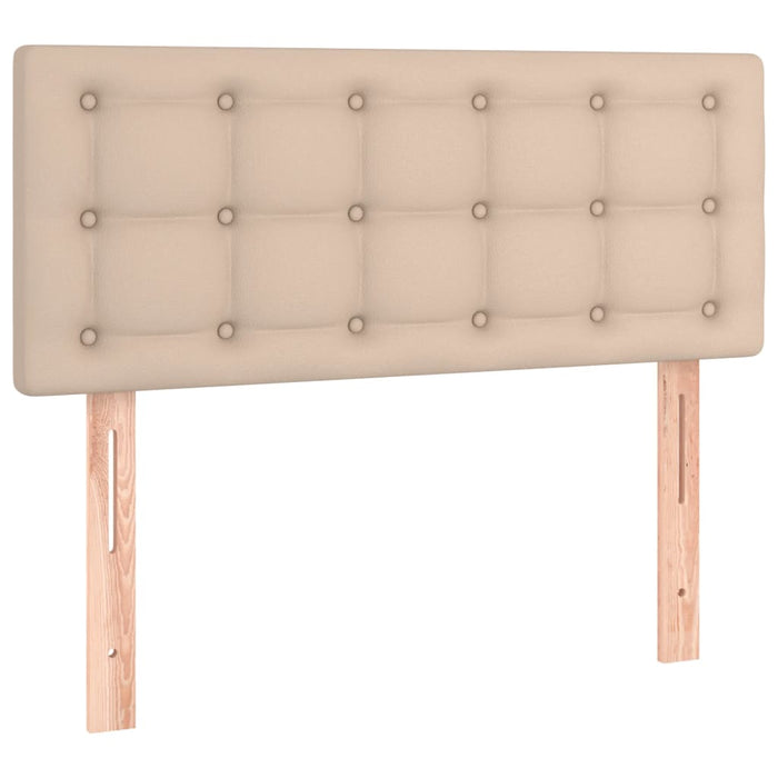 Tăblie de pat cu LED cappuccino 100x5x78/88 cm piele ecologică WALTI