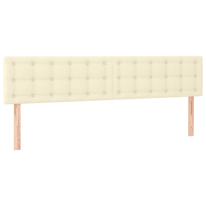 Tăblie de pat cu LED, crem, 180x5x78/88 cm, piele ecologică - WALTI WALTI