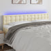 Tăblie de pat cu LED, crem, 180x5x78/88 cm, piele ecologică - WALTI WALTI