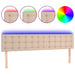 Tăblie de pat cu LED cappuccino 180x5x78/88cm piele ecologică - WALTI WALTI