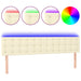 Tăblie de pat cu LED, crem, 200x5x78/88 cm, piele ecologică - WALTI WALTI