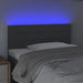 Tăblie de pat cu LED, gri închis, 100x5x78/88 cm, textil - WALTI WALTI