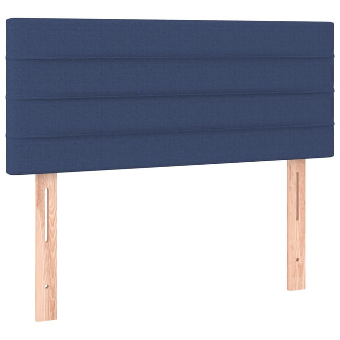 Tăblie de pat cu LED, albastru, 100x5x78/88 cm, textil - WALTI WALTI
