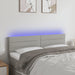 Tăblie de pat cu LED, gri deschis, 144x5x78/88 cm, textil - WALTI WALTI