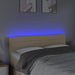 Tăblie de pat cu LED, crem, 144x5x78/88 cm, textil - WALTI WALTI