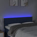 Tăblie de pat cu LED, albastru, 144x5x78/88 cm, textil - WALTI WALTI