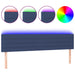 Tăblie de pat cu LED, albastru, 160x5x78/88 cm, textil - WALTI WALTI