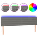 Tăblie de pat cu LED, gri închis, 180x5x78/88 cm, textil - WALTI WALTI