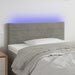 Tăblie de pat cu LED, gri deschis, 90x5x78/88 cm, catifea - WALTI WALTI