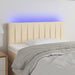 Tăblie de pat cu LED, crem, 80x5x78/88 cm, textil - WALTI WALTI