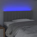 Tăblie de pat cu LED, gri deschis, 90x5x78/88 cm, textil - WALTI WALTI