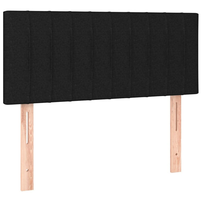 Tăblie de pat cu LED, negru, 90x5x78/88 cm, textil - WALTI WALTI
