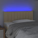Tăblie de pat cu LED, crem, 90x5x78/88 cm, textil - WALTI WALTI