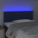 Tăblie de pat cu LED, albastru, 90x5x78/88 cm, textil - WALTI WALTI