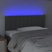 Tăblie de pat cu LED, gri închis, 100x5x78/88 cm, textil - WALTI WALTI