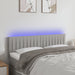 Tăblie de pat cu LED, gri deschis, 144x5x78/88 cm, textil - WALTI WALTI