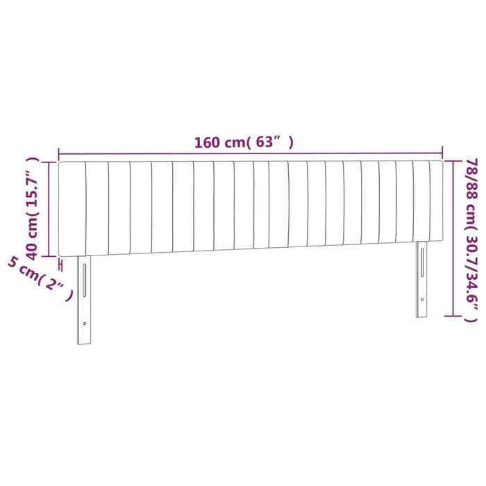 Tăblie de pat cu LED, gri deschis, 160x5x78/88 cm, textil - WALTI WALTI