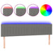 Tăblie de pat cu LED, gri închis, 180x5x78/88 cm, textil - WALTI WALTI
