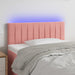 Tăblie de pat cu LED, roz, 80x5x78/88 cm, catifea - WALTI WALTI