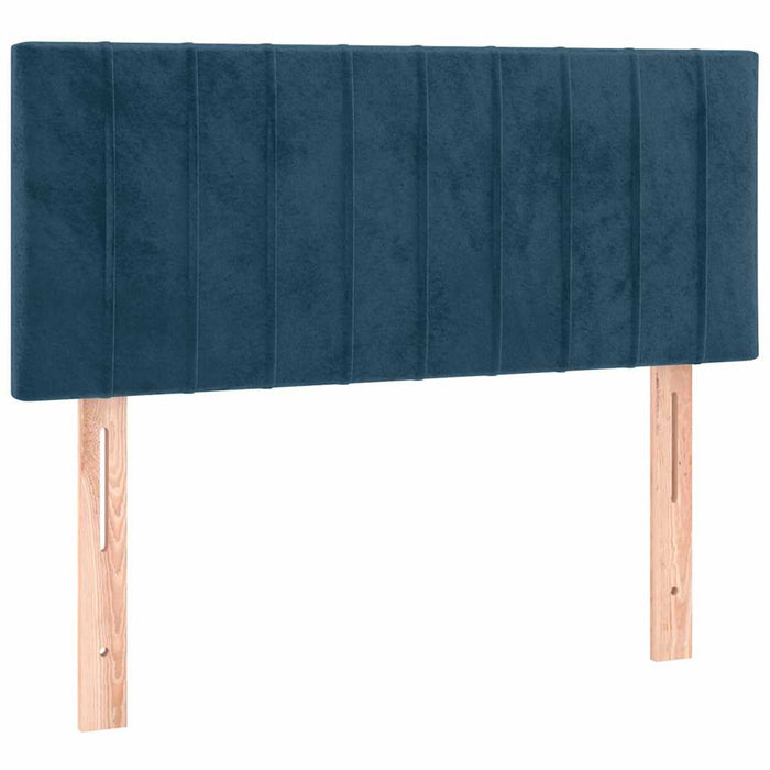 Tăblie de pat cu LED, albastru închis, 100x5x78/88 cm, catifea - WALTI WALTI