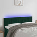 Tăblie de pat cu LED, verde închis, 144x5x78/88 cm, catifea - WALTI WALTI