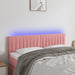 Tăblie de pat cu LED, roz, 144x5x78/88 cm, catifea - WALTI WALTI